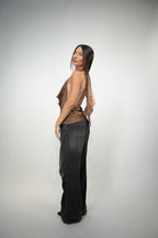 Backless Satin Top